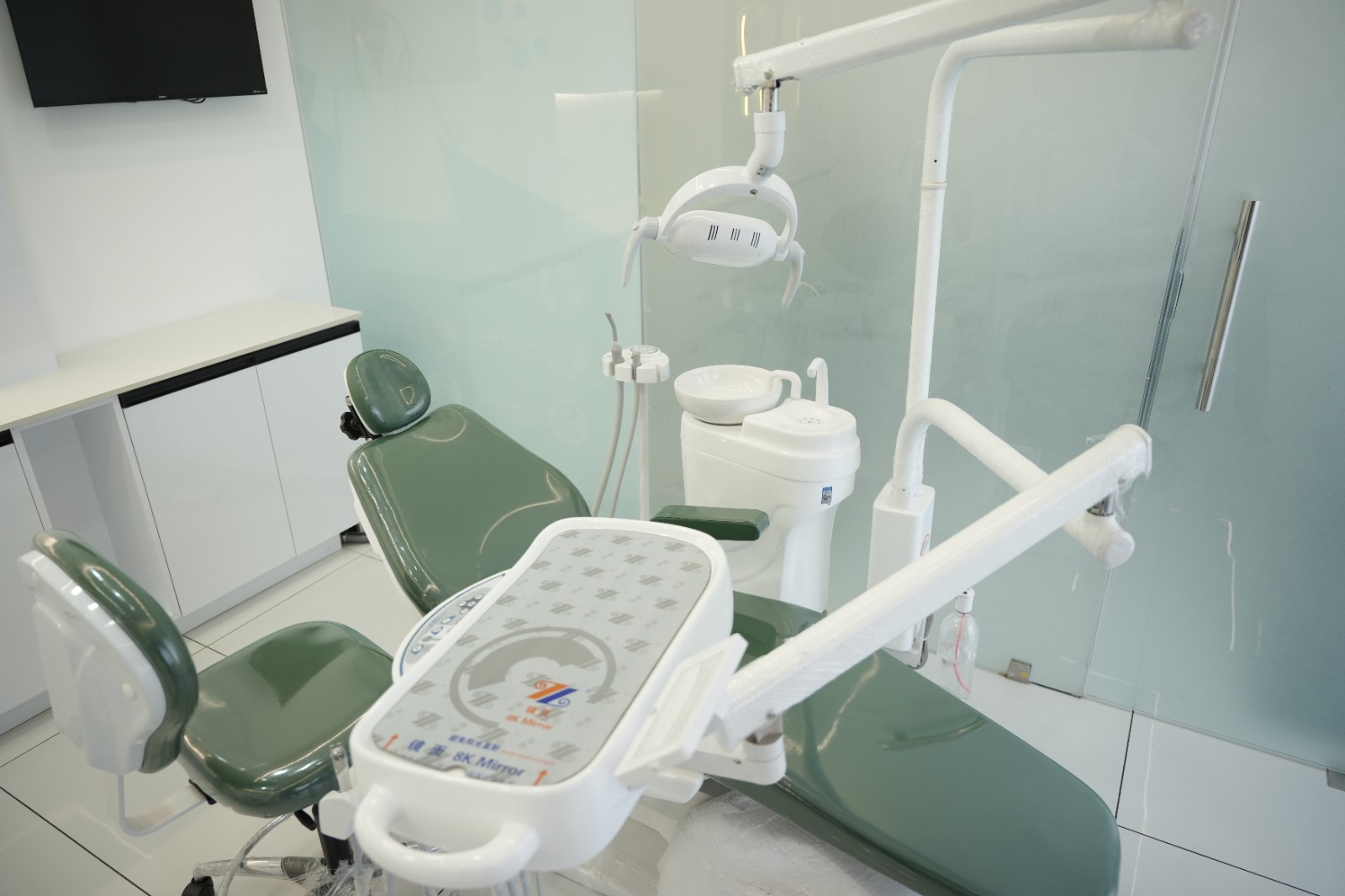 Dentist caring for a patient